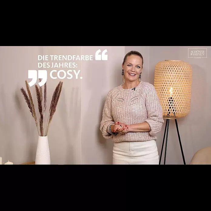 SCHÖNER WOHNEN-Farbe Wandfarbe TrendfarbeFrozen, Matt, 1 l, Konservierungsmittelfrei - Die Trendfarbe des Jahres Cosy | 2022 | Eva Brenner hat die Wandfarbe Cosy gestrichen