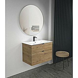 Mueble de lavabo Triana 2C (L x An x Al: 38 x 60 x 56 cm, Roble, Efecto madera)