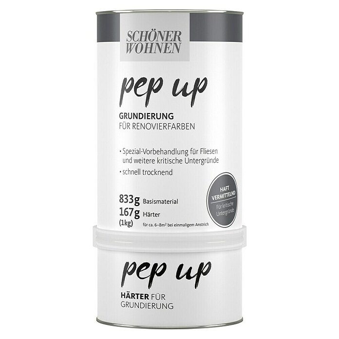 Schöner Wohnen Pep up Grundierung (Weiß, 1 kg)