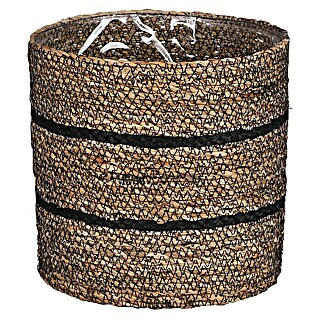 Mica Decorations Pflanzkorb Celestial (Außenmaß (Ø x H): 20 x 20 cm, Naturmaterialien, Schwarz)