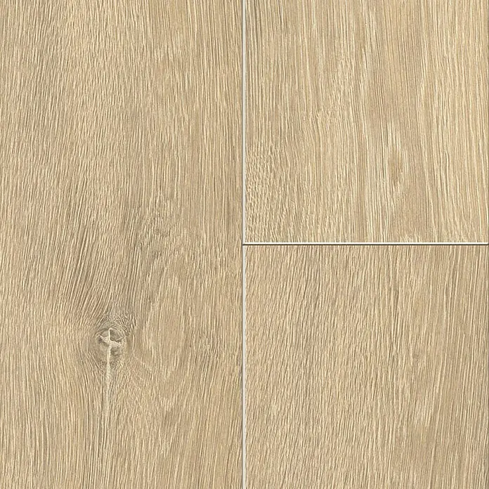 LOGOCLIC Vinylbodenmuster ElementPro Navy Side - 185 x 192 x 4 mm, Landhausdiele - Nahaufnahme von Laminatboden mit einer hellen Holzmaserung, ideal für moderne Innenräume und eine warme, einladende Atmosphäre.