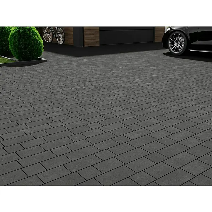 EHL Pflasterstein CorteAnthrazit, Gesamtstückzahl: 36 Stk., Rechteckig - Ein stilvolles Pflaster mit dunklen, rechteckigen Steinen, ideal für moderne Einfahrten und Gehwege. Perfekt für den Außenbereich.