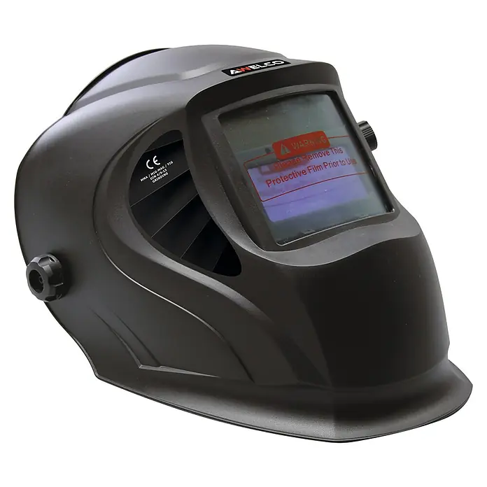 Awelco Casco de soldadura 1500G - Nivel de protección: 9 ud. - 13 ud. - Un casco de soldadura automático Awelco negro que proporciona una protección fiable durante la soldadura. Certificado CE y apto para varios procesos de soldadura.