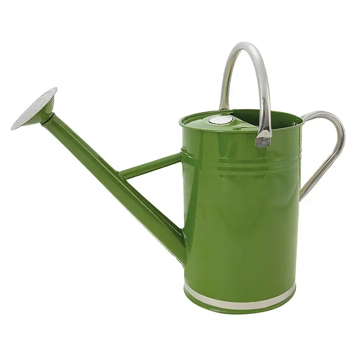 Kent & Stowe Gießkanne - Olivgrün, 9 l - Grüne Gießkanne mit silbernen Details. Die Gießkanne hat einen langen Auslauf und einen silbernen Griff für einfaches Gießen.