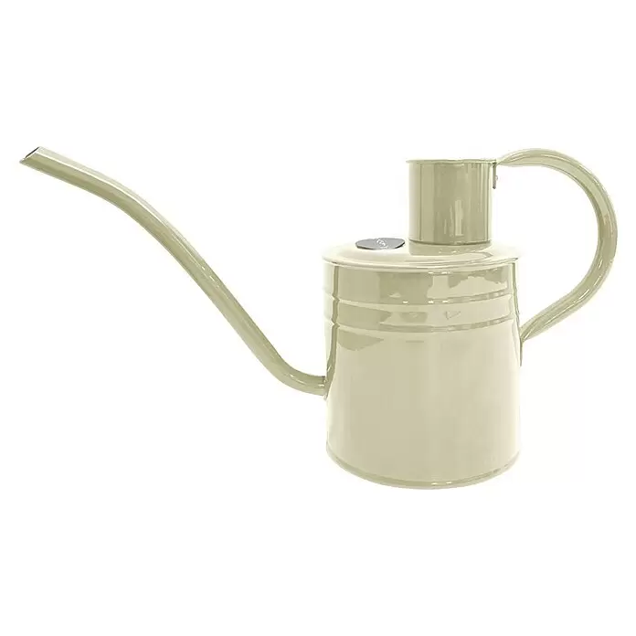 Kent & Stowe Gießkanne - Creme, 1 l - Hellbeigefarbene Metallgießkanne mit langem Auslauf und oberem Griff zum präzisen Gießen.