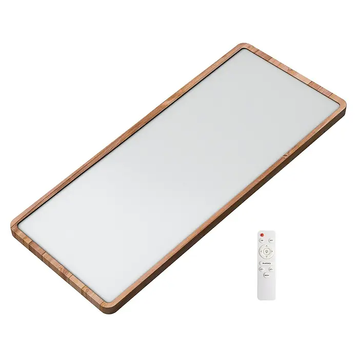 Alverlamp Panel LED Nordic - L x An x Al: 60 cm x 30 cm x 24 mm, Blanco cálido - La lámpara de techo LED con marco de madera y mando a distancia llama mucho la atención. Ofrece una iluminación ideal para cualquier habitación.