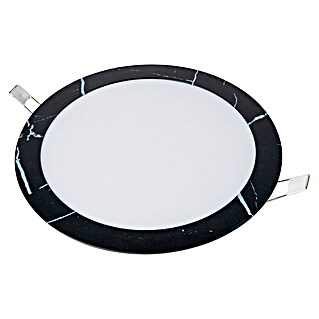 Alverlamp Downlight empotrable LED redondo Mármol (Ø x Al: 22 cm x 15 mm, Negro, Blanco neutro)