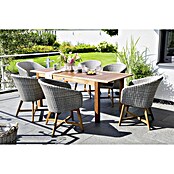Sunfun Pauline Gartensessel (Bambus Grey, Polyrattan, Breite: 62 cm)