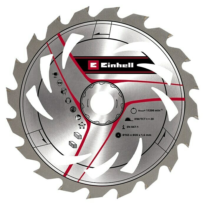 Einhell Kreissägeblatt (165 mm, Bohrung: 20 mm, 20 Stk.) | BAUHAUS