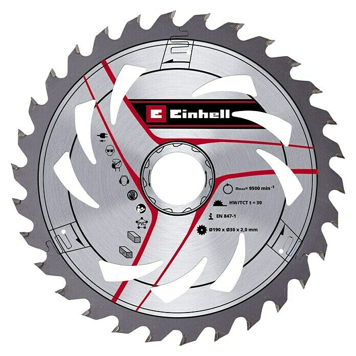 Einhell Kreissägeblatt (190 mm, Bohrung: 30 mm, 30 Stk.) | BAUHAUS