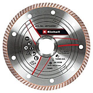 Einhell Diamant-Trennscheibe (Geeignet für: Fliesen, Durchmesser Scheibe: 125 mm, Stärke Scheibe: 1,2 mm)