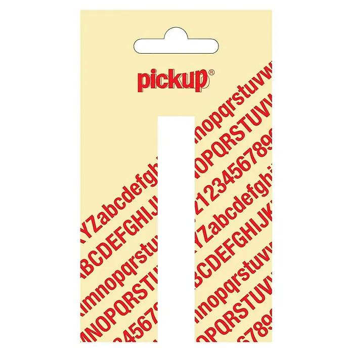 Pickup Aufkleber - Motiv: I, Weiß, Höhe: 90 mm - Eine Packung "Pickup" Buchstaben-Aufkleber, ideal für Kinder, um das Alphabet spielerisch zu erlernen und kreative Projekte zu gestalten.