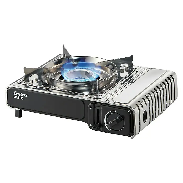 Enders Campingkocher Maveriq - 2,2 kW - Der tragbare Enders Gasherd Maveriq mit blauer Flamme, ideal für Camping und Outdoor-Abenteuer, bietet zuverlässige Kochleistung.