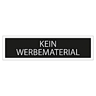 Pickup Aufkleber (Motiv: Bitte keine Werbung, Schwarz/Weiß, L x B: 165 x 44 mm)