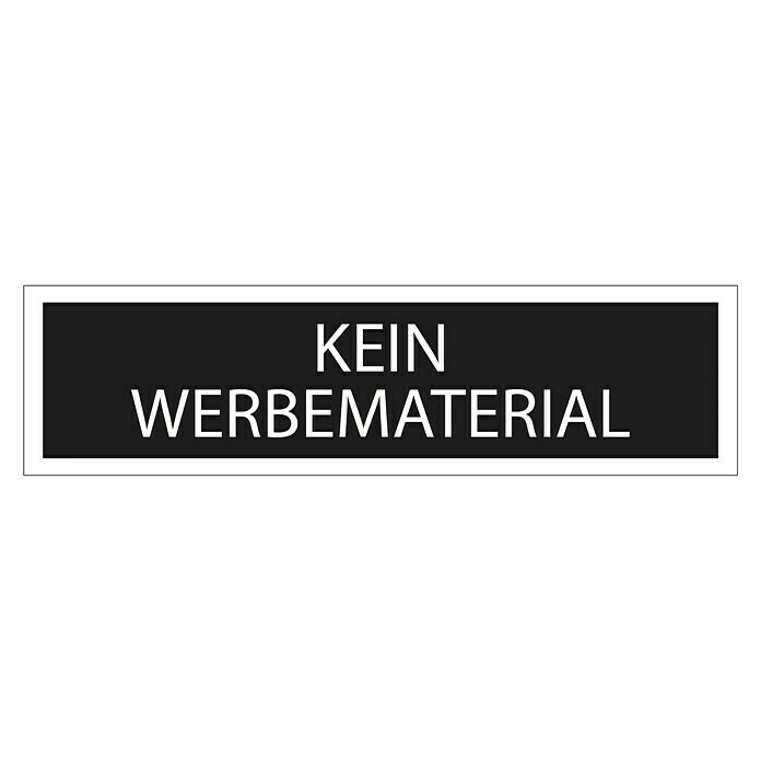 Pickup AufkleberMotiv: Bitte keine Werbung, Schwarz/Weiß, L x B: 165 x 44 mm Unknown