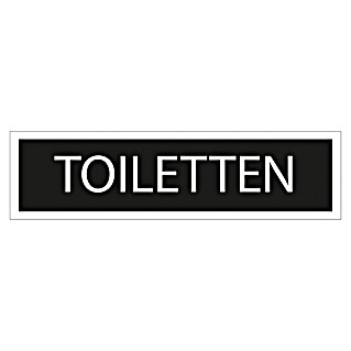 Pickup Aufkleber (Motiv: Toiletten, Schwarz/Weiß, L x B: 165 x 44 mm)