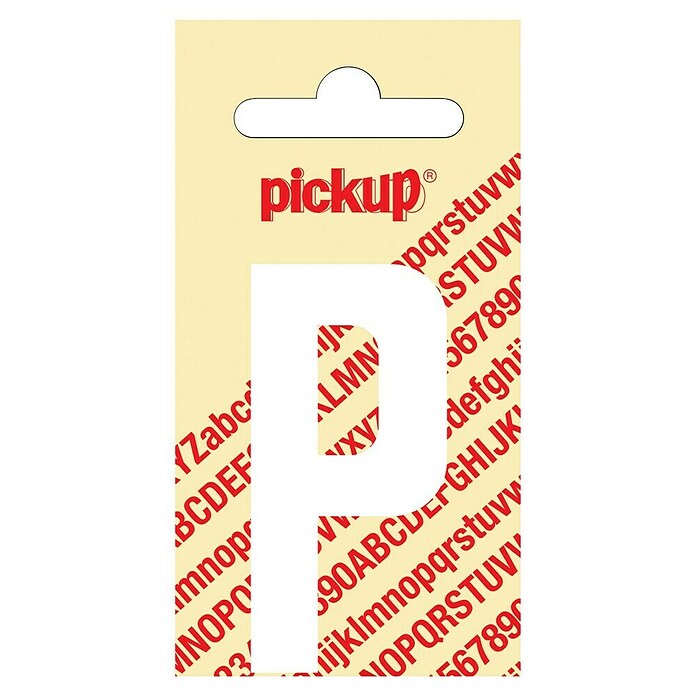Pickup Aufkleber (Motiv: P, Weiß, Höhe: 60 mm)