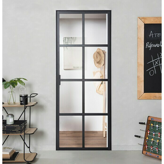 Kit atelier Drehtür Loft Urban (880 x 2 005 mm, Rechts, Einscheibensicherheitsglas (ESG)) | BAUHAUS