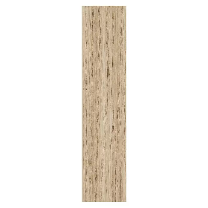 Kit atelier Glastrennwand Loft Holz Atelier - 632 x 1.300 mm, Einscheibensicherheitsglas (ESG) - Helles braunes Holzpaneel mit ausgeprägter vertikaler Maserung.