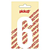 Pickup Sticker (Motief: 6, Wit, Hoogte: 90 mm)