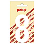 Pickup Sticker (Motief: 8, Wit, Hoogte: 90 mm)