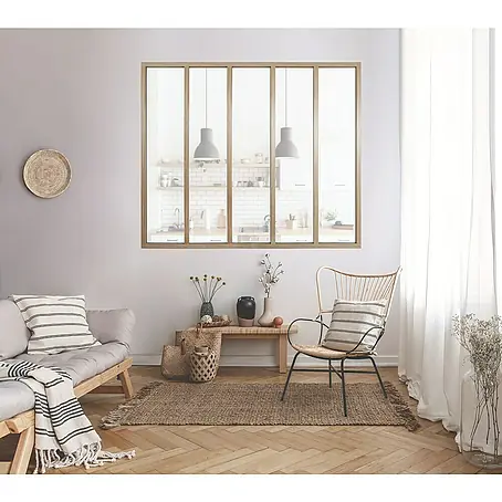 Kit atelier  Glastrennwand Loft Holz Atelier