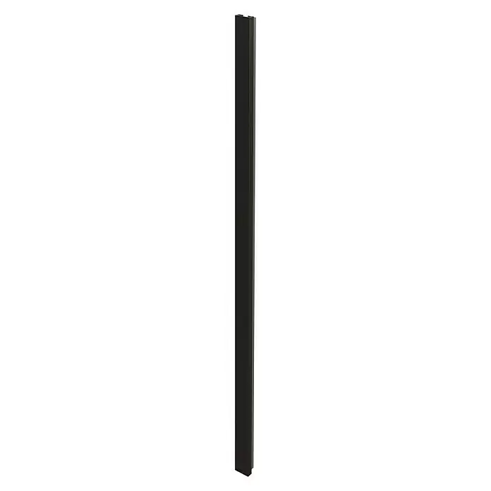 Kit atelier Abschlussprofil - 1.200 mm, Schwarz Sandstruktur - Matter dunkelgrauer Rechteckprofil mit einer L-förmigen Kante.