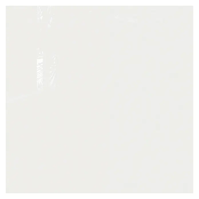 Feinsteinzeugfliese Super White - 59,8 x 59,8 cm, Weiß, Glänzend - Nahaufnahme eines glänzenden, weißen Produkts. Seine Oberfläche reflektiert das Licht und erzeugt einen modernen, sauberen Look.