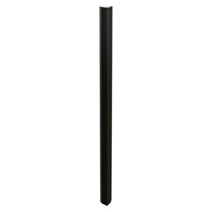 Kit atelier Eckprofil - 1.300 mm, Schwarz Sandstruktur - Dunkler, texturierter sechseckiger Pflanzkübel.