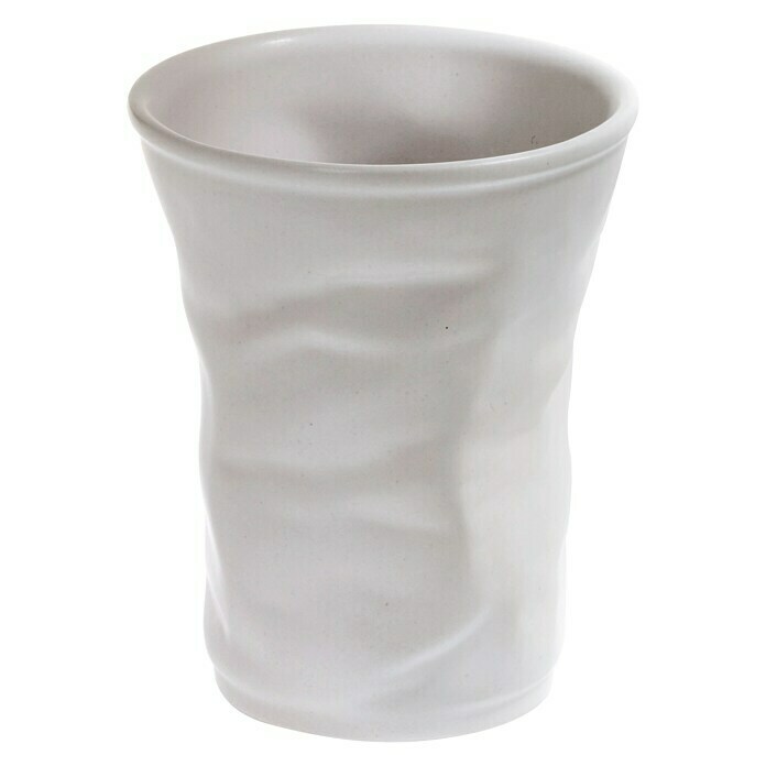 Spirella Crack Vaso de encimera (Gres porcelánico, Blanco)