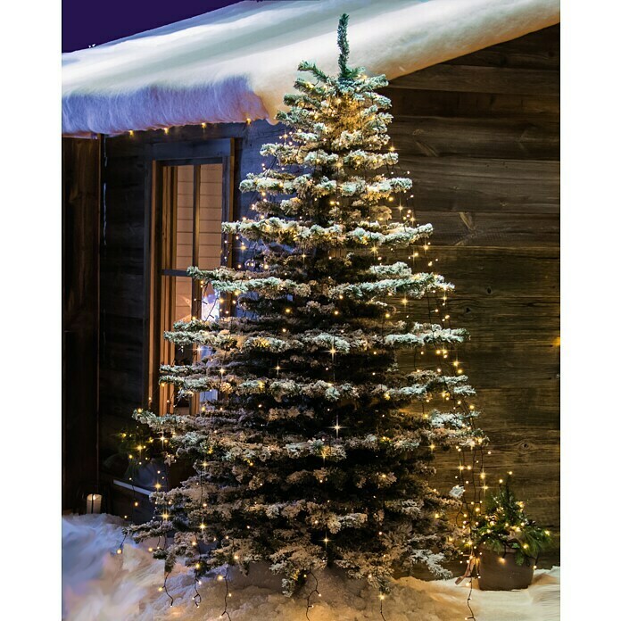 Konstsmide LED-Lichterkette Baummantel mit Ring (Außen, 400-flammig, Länge: 14 m, Schwarz)