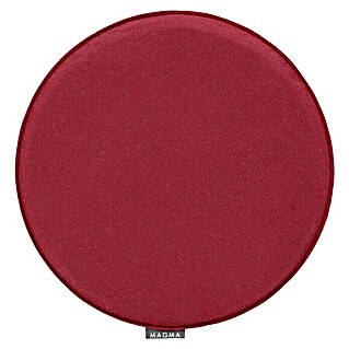 Sitzkissen rund Carl (Ø x H: 35 x 2 cm, Weinrot, 100 % Polyester)