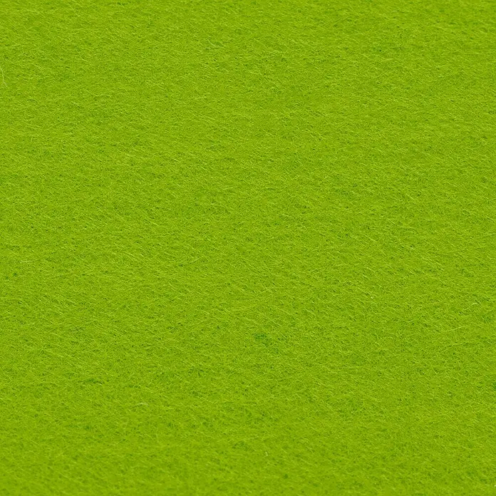 Sitzkissen rund Carl - Ø x H: 35 x 2 cm, Grün, 100 % Polyester - Detailaufnahme von hellgrünem Filzstoff mit feiner Textur, ideal für Bastelarbeiten und Dekorationen. Die lebendige Farbe bringt Frische.