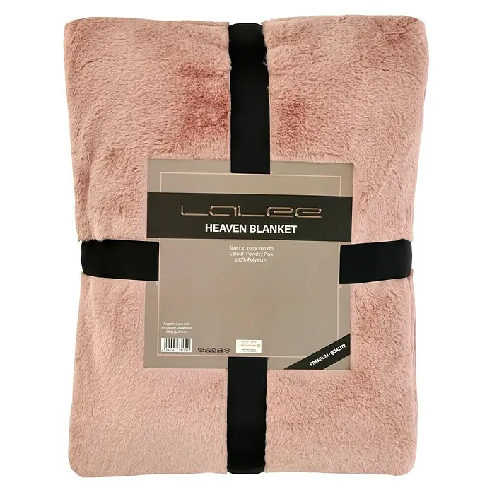 Decke Happy - Puderrosa, 200 x 150 cm, 100 % Polyester - Flauschige rosa "Lolee Heaven Blanket", ca. 150 x 200 cm, aus 100% Polyester für gemütliche Stunden. Premium Qualität.
