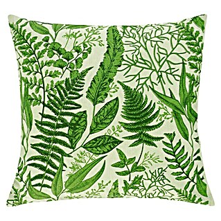 Kissen Fern Print (Hellgrün, 45 x 45 cm, 100 % Baumwolle)