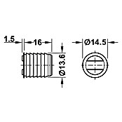 Häfele Magnetska brava (Jačina lijepljenja: 3,5 kg, Ø x D: 13,6 x 17,5 mm, Smeđa)