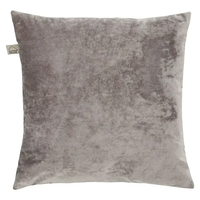 Kissen Sky - Driftwood, 45 x 45 cm, 100 % Polyester - Graues Dutch Decor Samtkissen, quadratisch und weich, für eine stilvolle Wohnraumgestaltung.