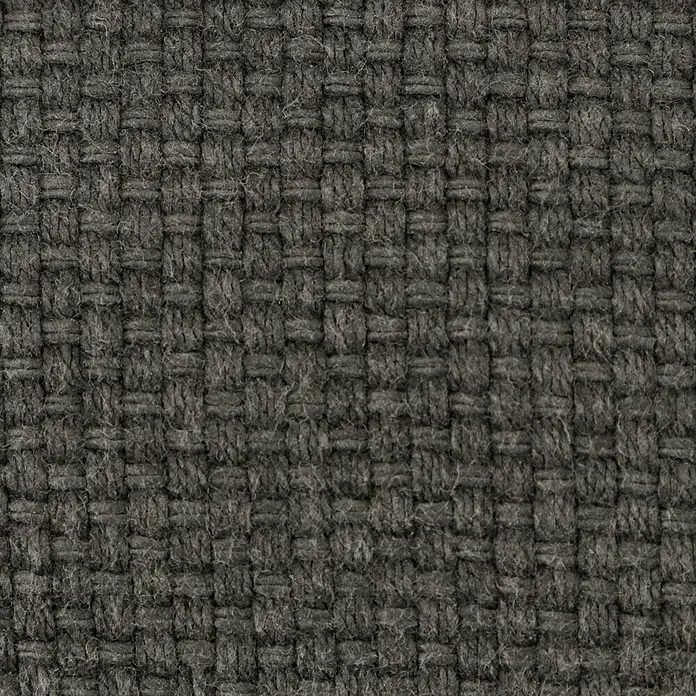Kissen Bona - Charcoal Grey, 45 x 45 cm, 100 % Baumwolle - Nahaufnahme eines grauen gewebten Stoffes, der eine robuste und vielseitige Textur für Polster oder Heimtextilien bietet.