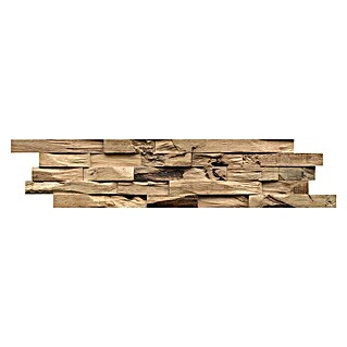 Indo Holzpaneel 3D Wall Beachwood Hevea Natural (Hevea, 610 x 150 x 10 mm, Anzahl Paneele: 10 Stk.)