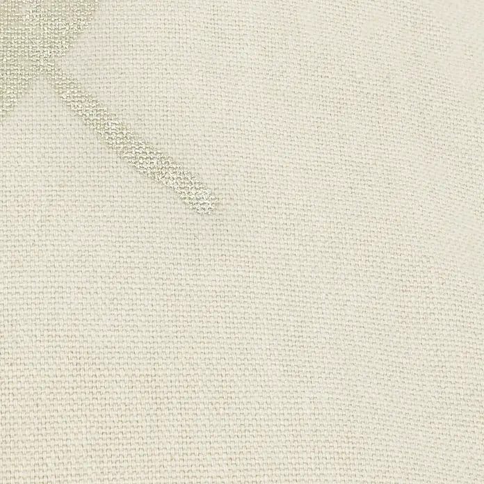 Kissen Troy - Crystal Grey Champagne, 45 x 45 cm, 100 % Baumwolle - Detailaufnahme eines hellen Stoffes mit subtilem, glitzerndem Muster, ideal für Dekorationen oder Textilien mit einem Hauch Eleganz.
