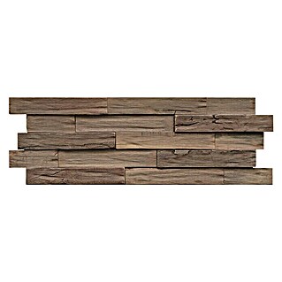 Indo Holzpaneel 3D Wall Driftwood Mindanao (Hevea, 560 x 200 x 10 mm, Anzahl Paneele: 9 Stk., 1,008 m²)