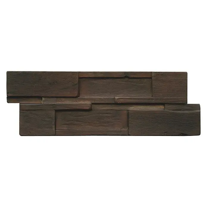 Indo Wandpaneel 3D Wall Driftwood Sulu Sea - Hevea, 560 x 200 x 10 mm, 1,008 m² - Holzverkleidung mit rustikaler Optik. Die unebenen Holzstücke ergeben ein interessantes Muster für Wandgestaltungen.