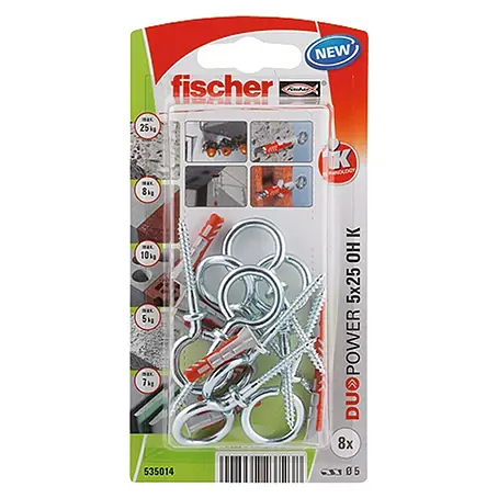 Fischer Duopower Set de tacos con gancho de ojo