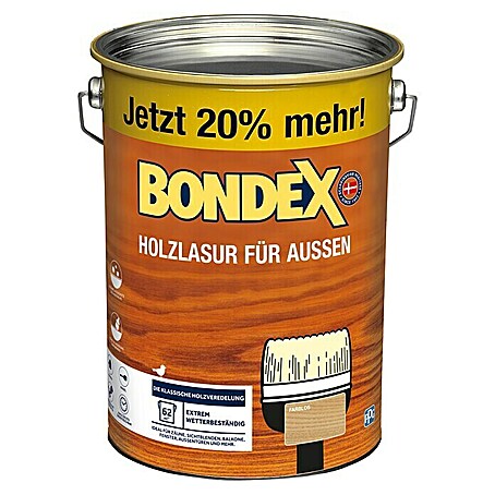 Bondex Holzlasur für Außen (Farblos, Seidenmatt, 4,8 l, Lösemittelbasiert)
