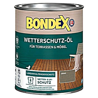 Bondex Holzöl Wetterschutz-Öl (Grau, 750 ml)