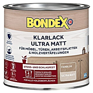 Bondex Klarlack Ultra matt (Farblos, Matt, 250 ml, Wasserbasiert)