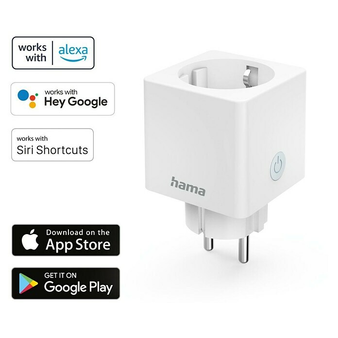 Hama Smart-Steckdose HomeKit (Innen, IP20, Weiß, 3.680 W, 16 A) | BAUHAUS