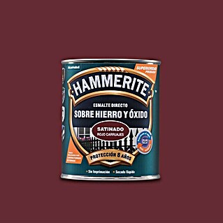 Hammerite Esmalte para metal Hierro y óxido (Rojo carruaje, 750 ml, Satinado)