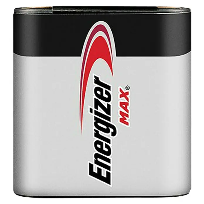Energizer Batterie Max 4,5 V - Flachbatterie, 4,5 V - Eine 9-Volt-Energizer Max-Batterie mit dem bekannten Logo auf einem weiß-schwarzen Design.