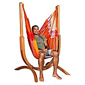 La Siesta Conjunto hamaca Udine (L x An x Al: 180 x 115 x 163 cm, Rojo/Naranja) | BAUHAUS